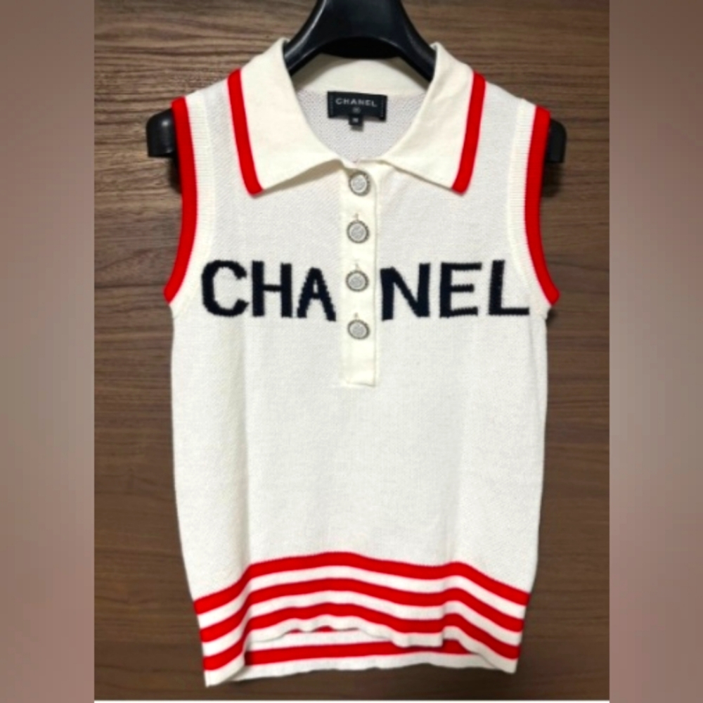 Rare CHANEL Sleeveless Coco Mark Tops